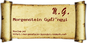 Morgenstein Gyöngyi névjegykártya